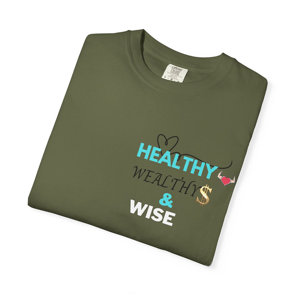 Thumbnail: Healthy & Wealthy Unisex Garment-Dyed T-Shirt