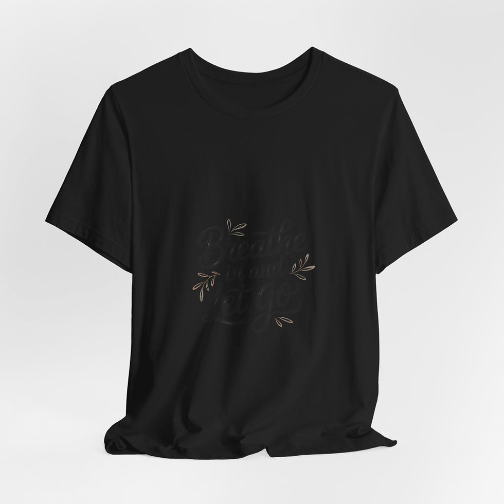 Thumbnail: Breathe In and Let Go Tee | Minimalist Hand-Lettered Quote, Script Typography