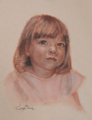 pan pastel portrait of young girl