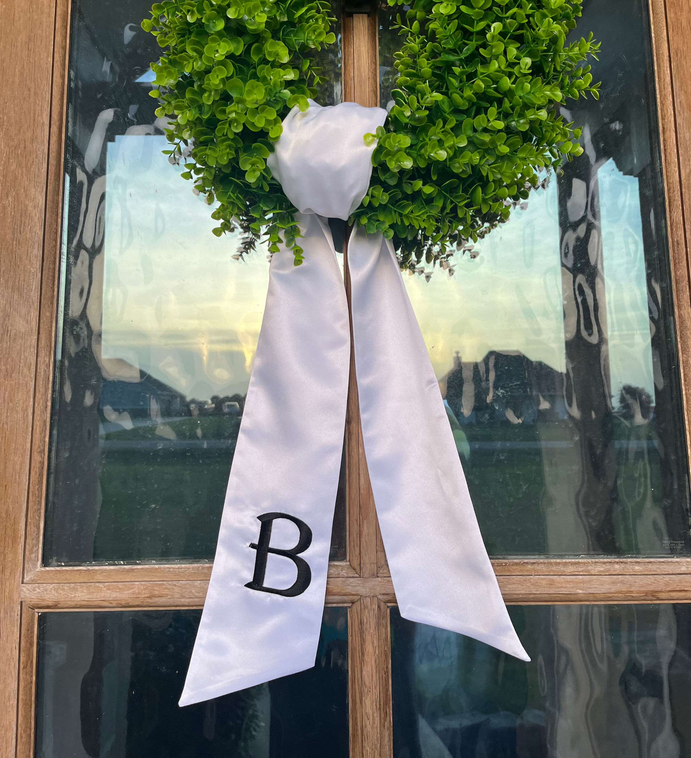 White Wreath Sash