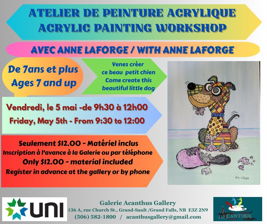 Atelier de peinture acrylique pour enfants