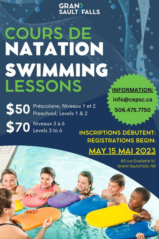 Inscription des cours de nage