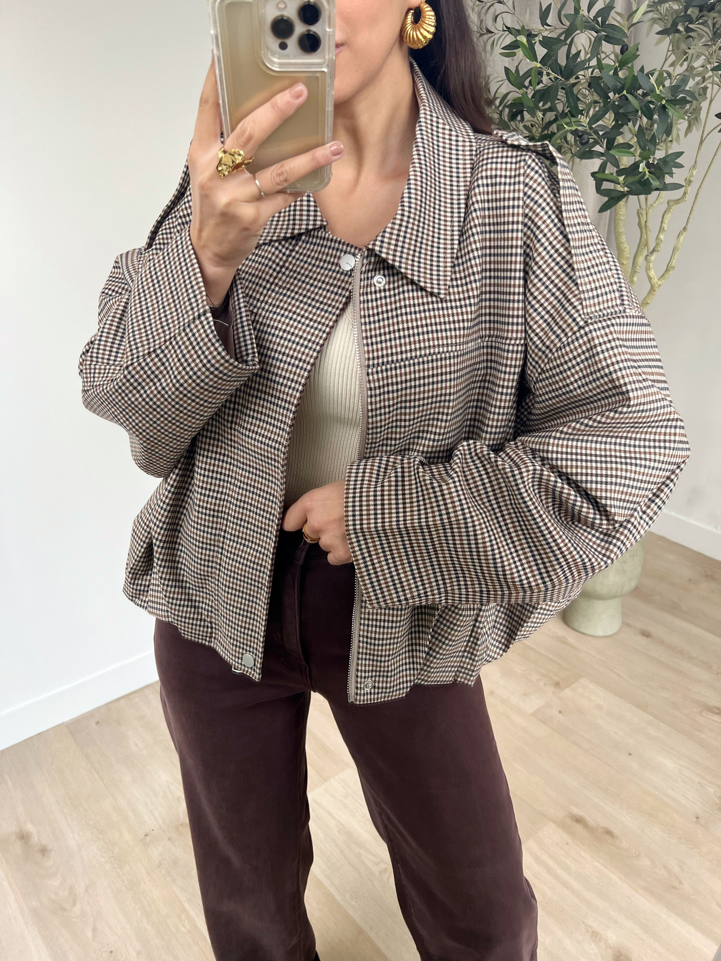 VESTE CARREAUX NELLY