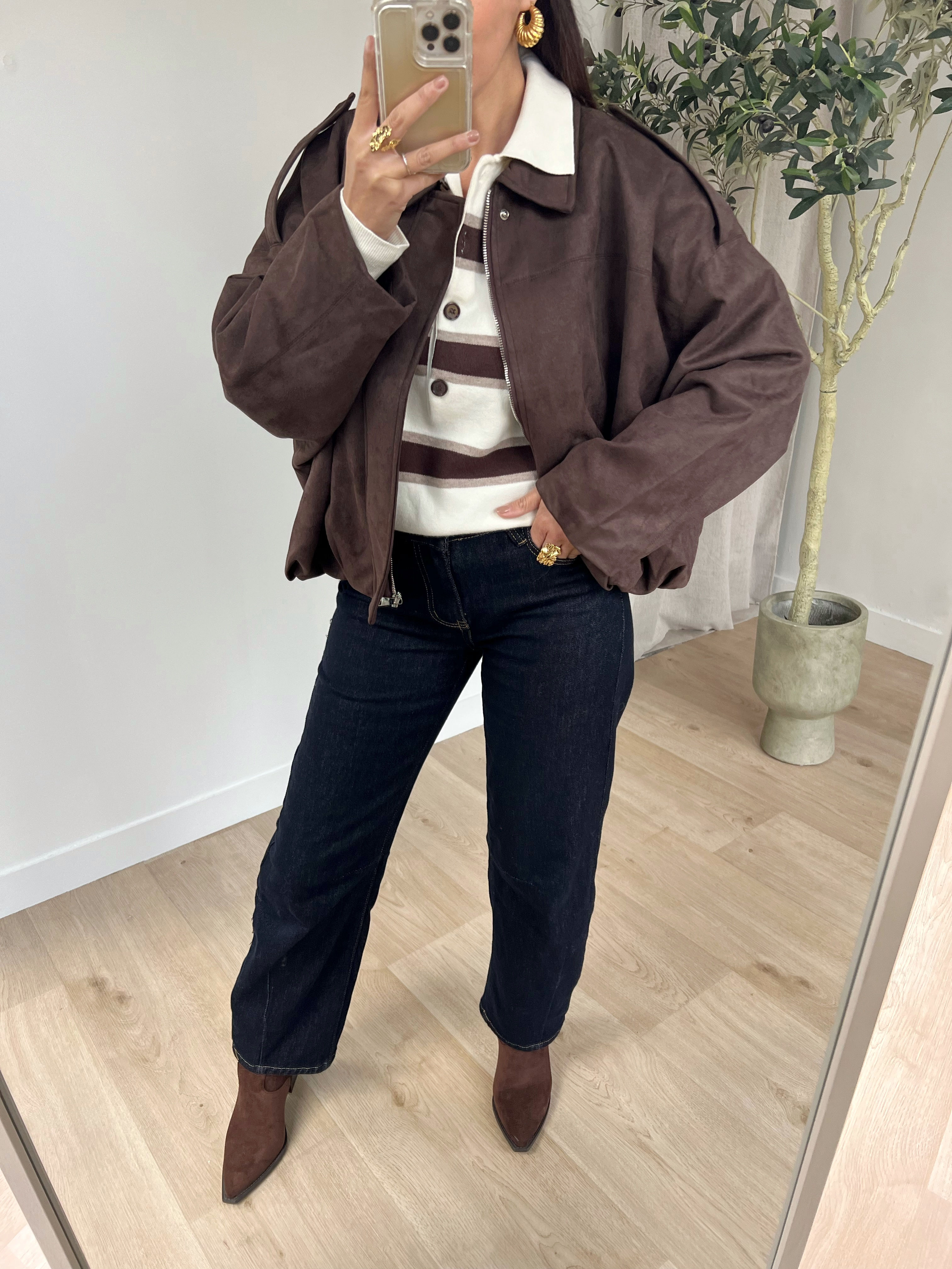 VESTE LOOSE SIANA MARRON