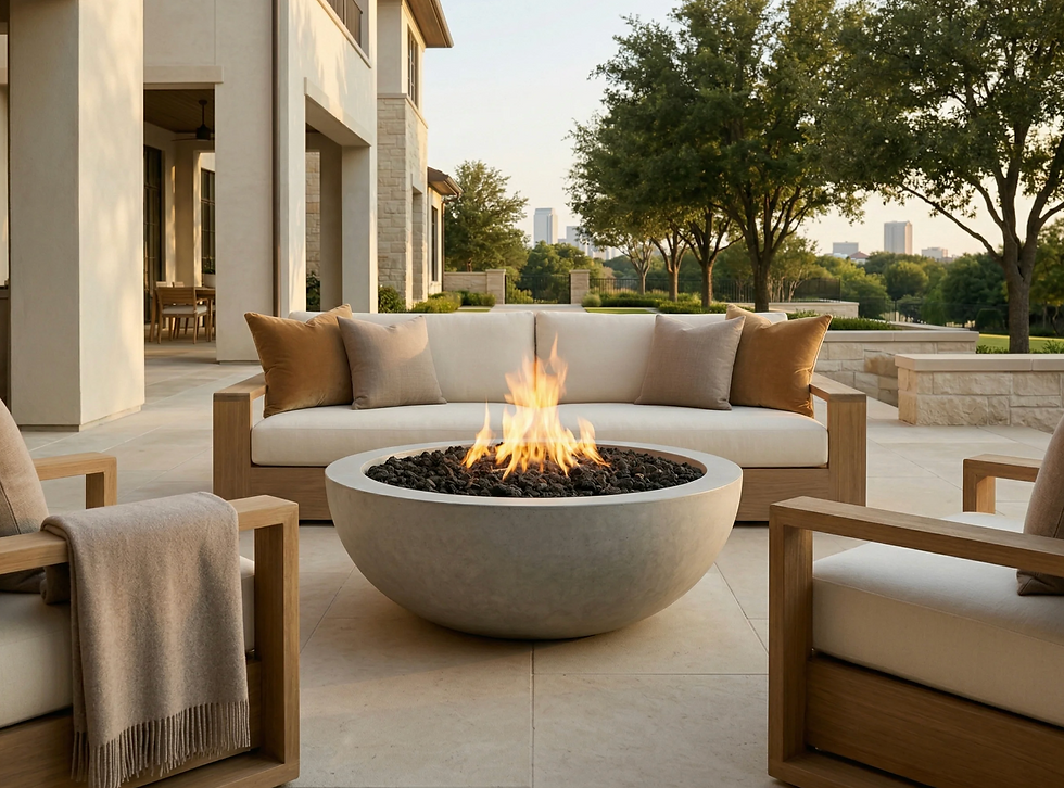 Moderno Series Fire Bowls installed