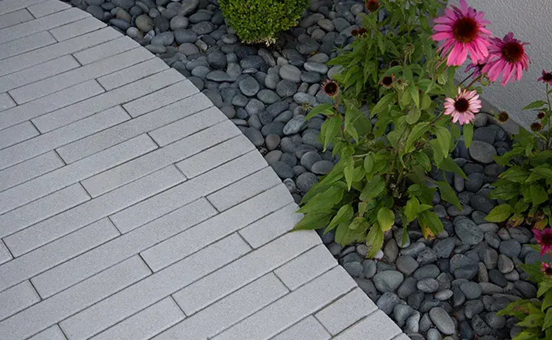 Permeable Plank Paver installed outside