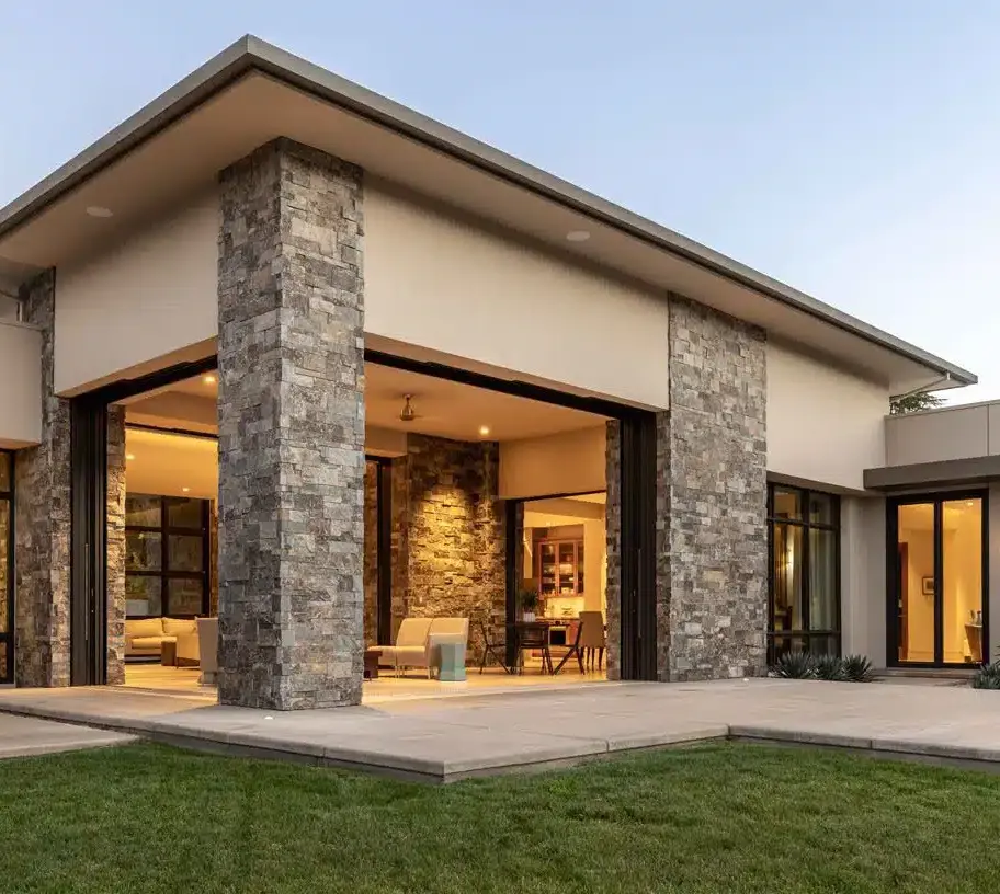 Canyon Creek natural building stone backyard
