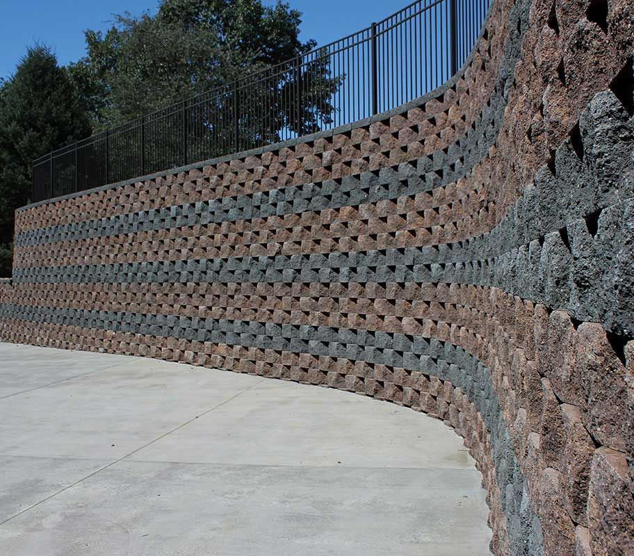 Keystone Compac Tri-Plane Wall System installed