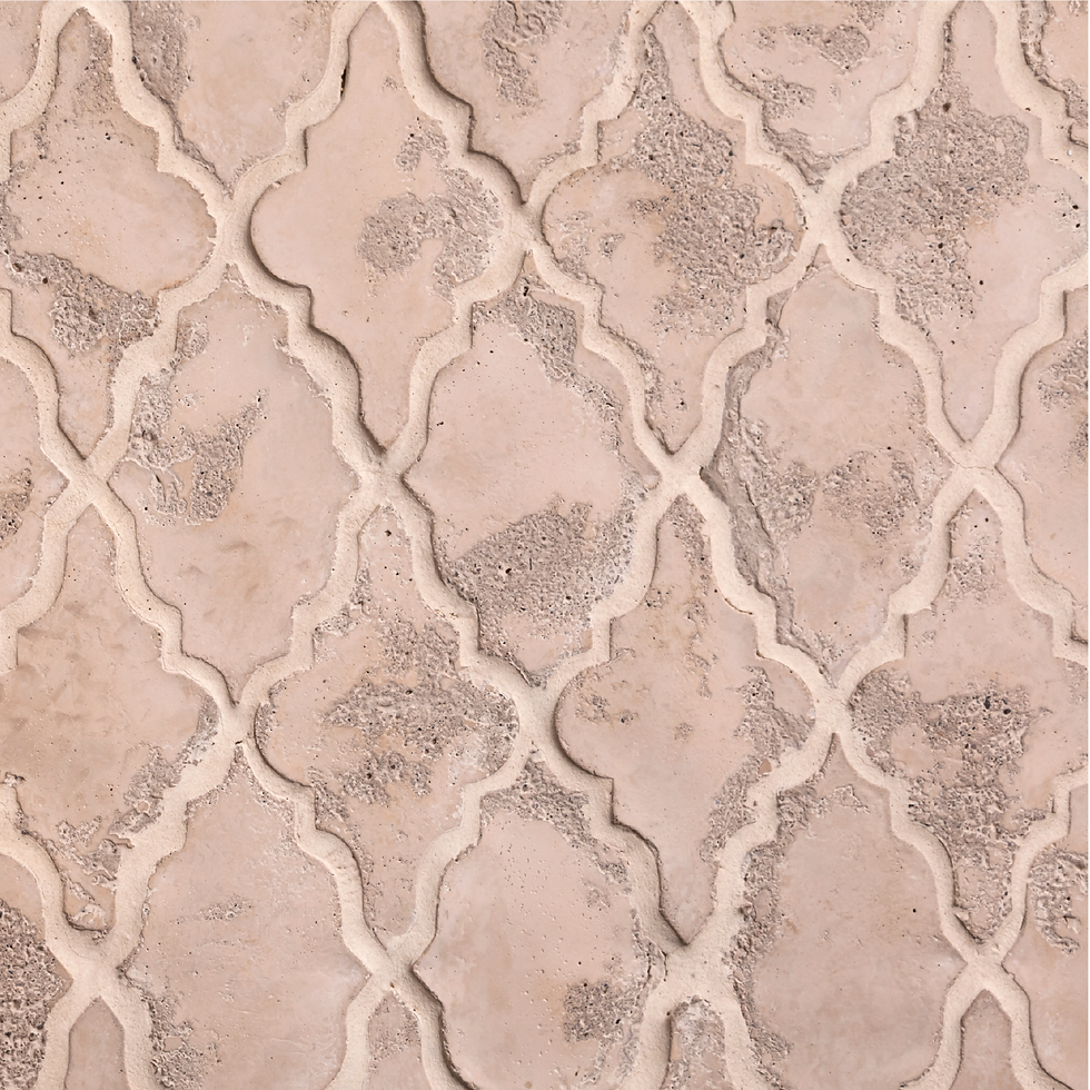 Hacienda Limestone - Artillo Arabesque Pattern 12 close up