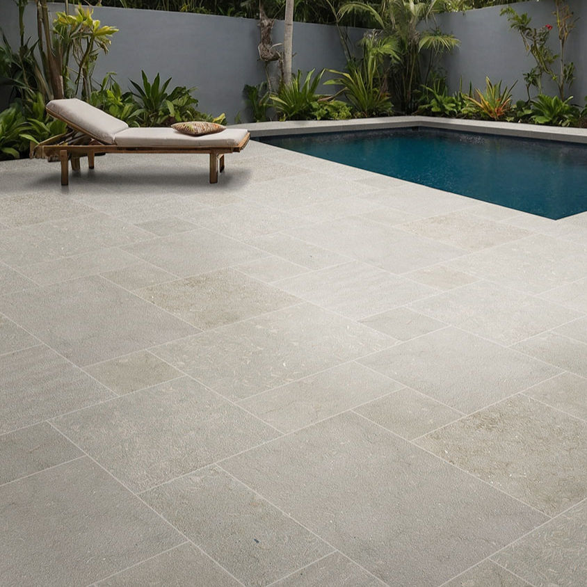 Seagrass Paving outside pool