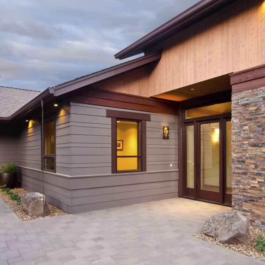 California Gold Stacked Stone exterior wall