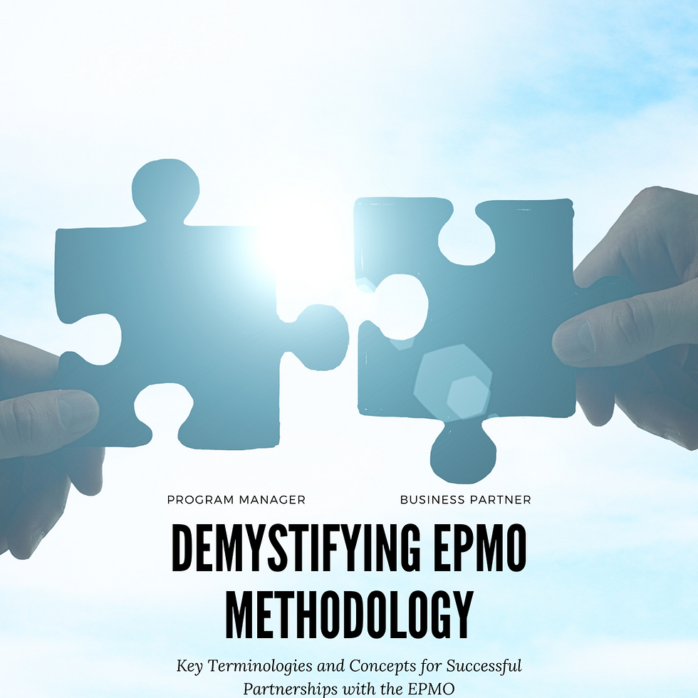 Two hands with puzzle pieces putting together EPMO Terminologies and Concepts