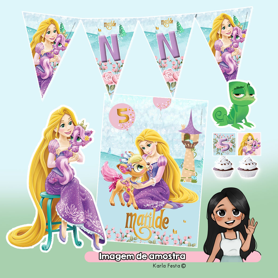 Kit de festa Rapunzel