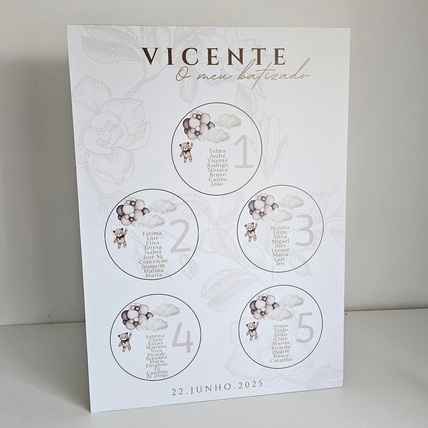 Placar organizador de mesas - Seating Plan - Personalizado qualquer evento