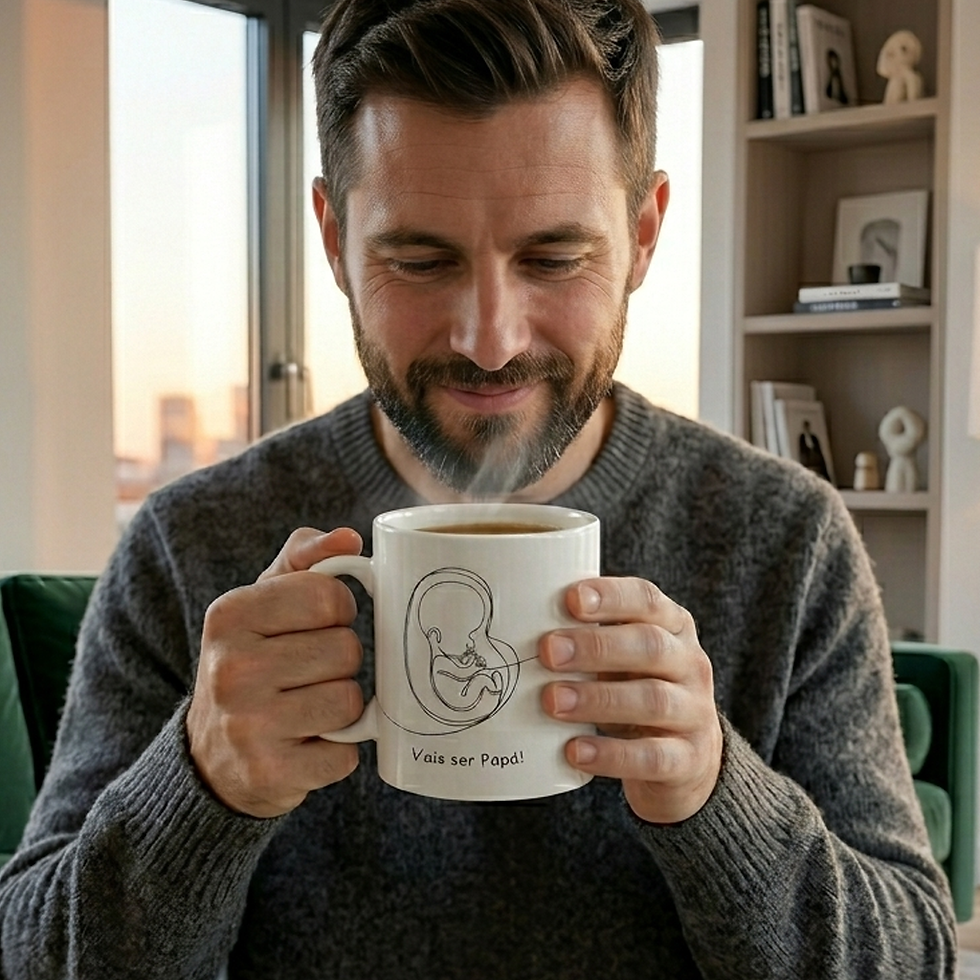 Miniatura: Caneca Mágica Revelação de Gravidez - Surpresa Avós, Papá, tios