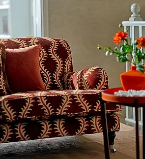 Arm Chair in Linwood Fabric