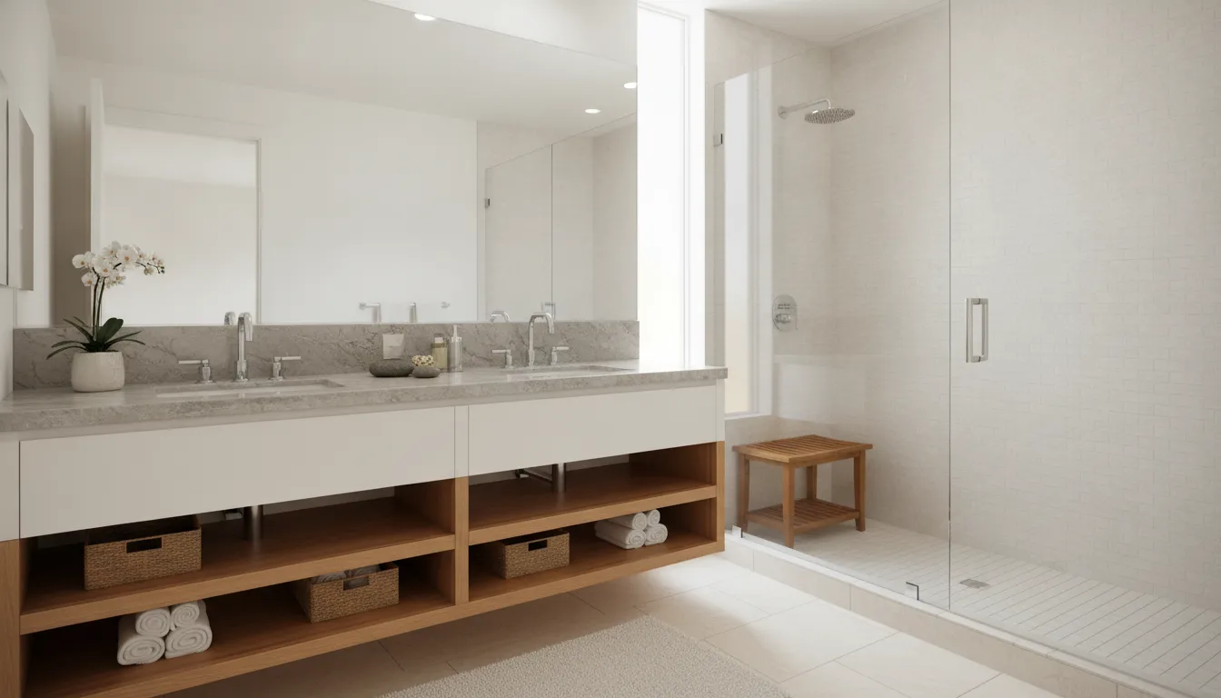 Modern Los Angeles bathroom with updated fixtures and finishes