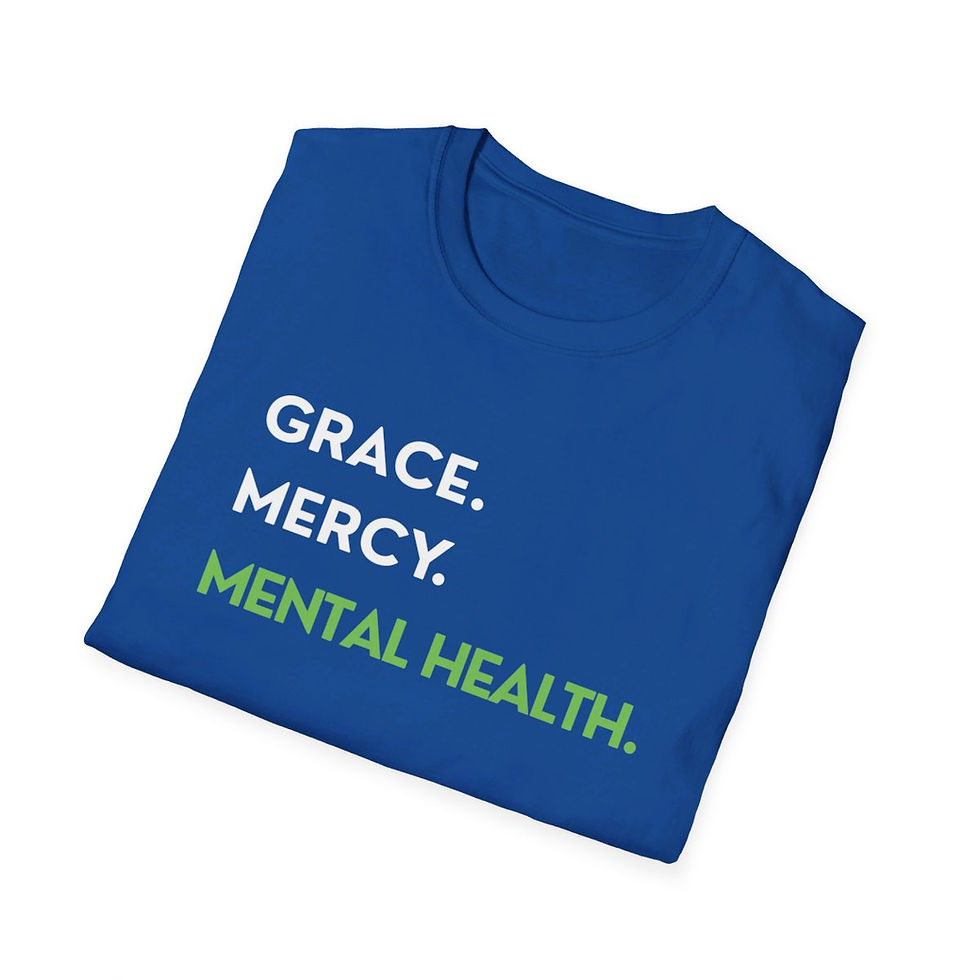 Thumbnail: Grace. Mercy. Mental Health Softstyle T-Shirt (Multiple Colors)