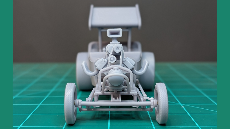 Thumbnail: Vintage Winged Front Engine Dragster Model Kit 1/25