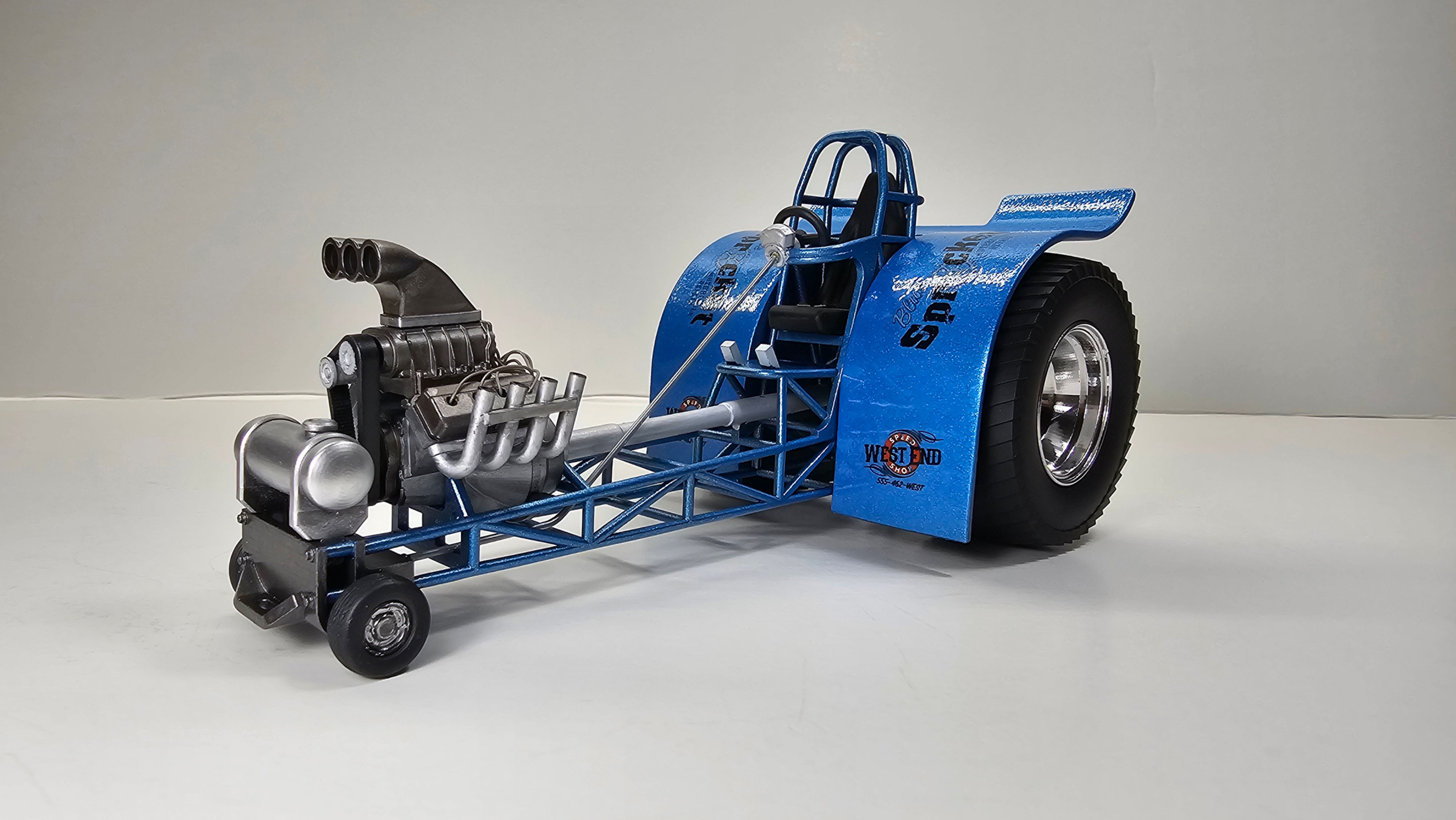 3D Printed Single Engine Modified Pulling Tractor 1:25 Scale (No Decals)