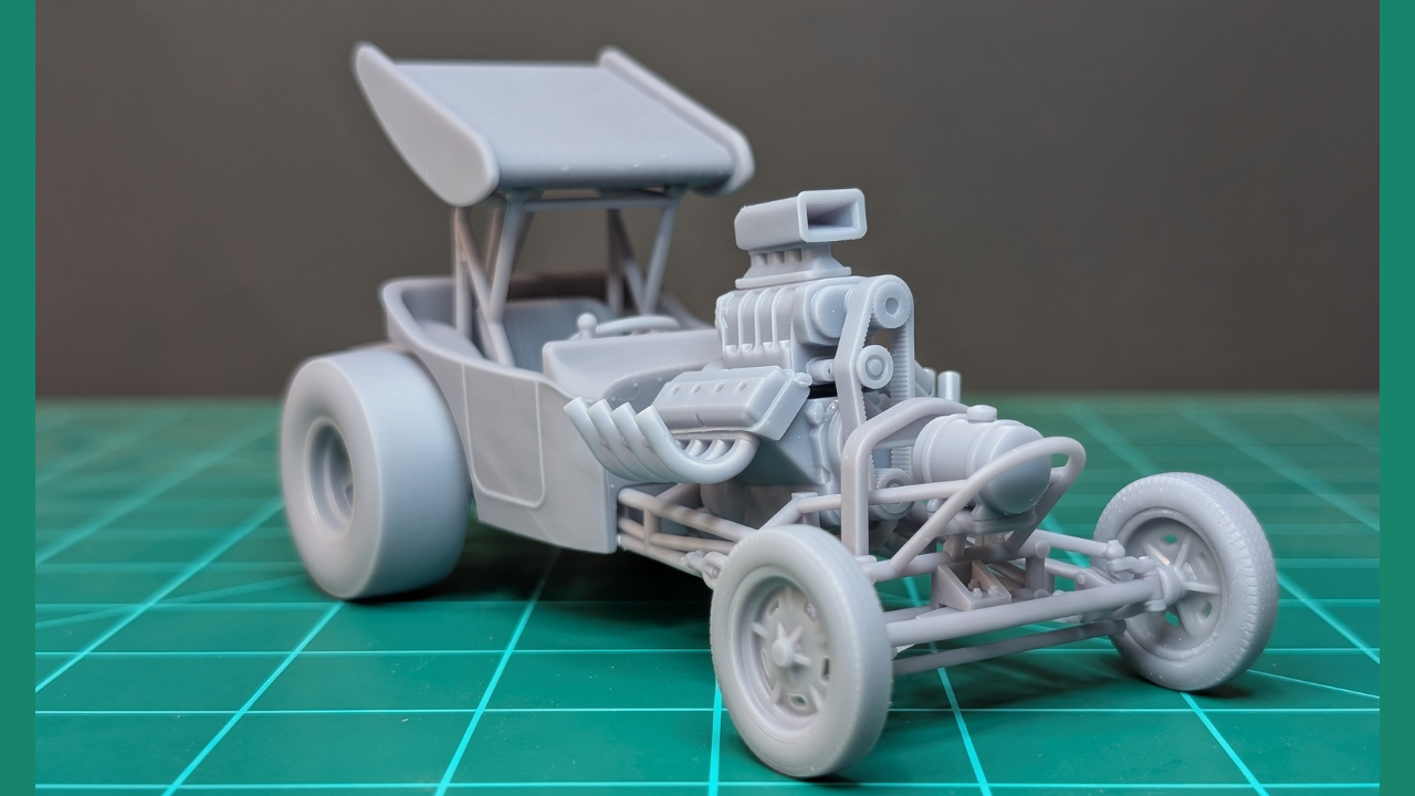 Vintage Winged Front Engine Dragster Model Kit 1/25