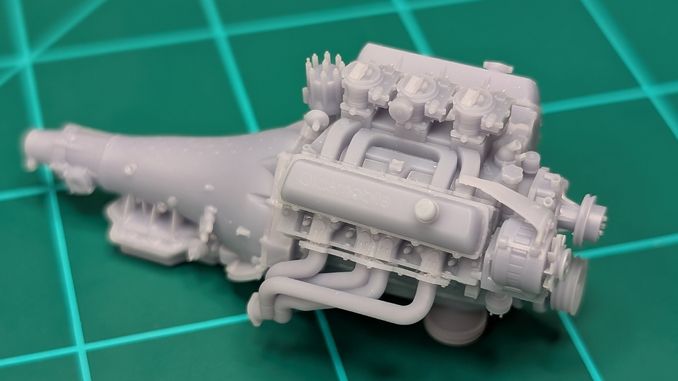 Thumbnail: OLDSMOBILE 455 Tri Power Engine with TH 400 Trans 1/25