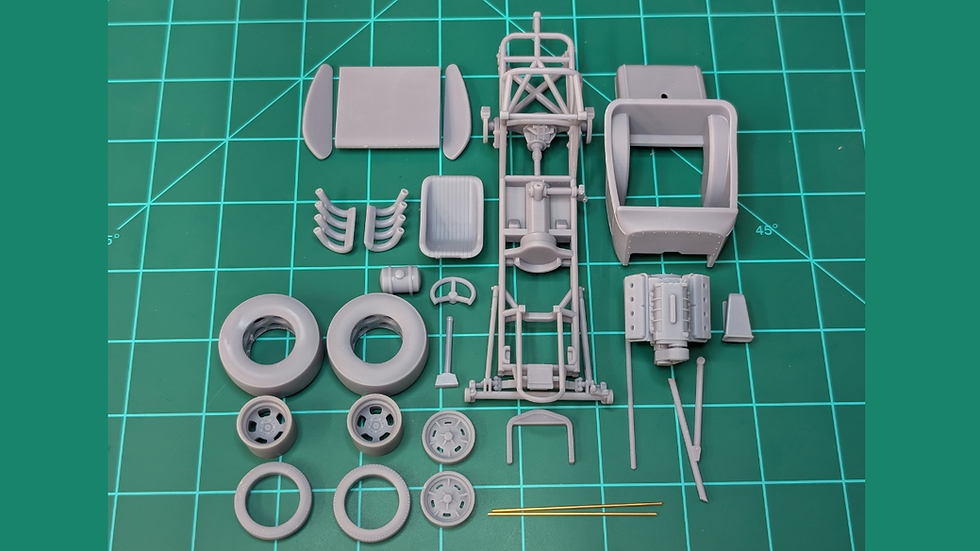 Thumbnail: Vintage Winged Front Engine Dragster Model Kit 1/25