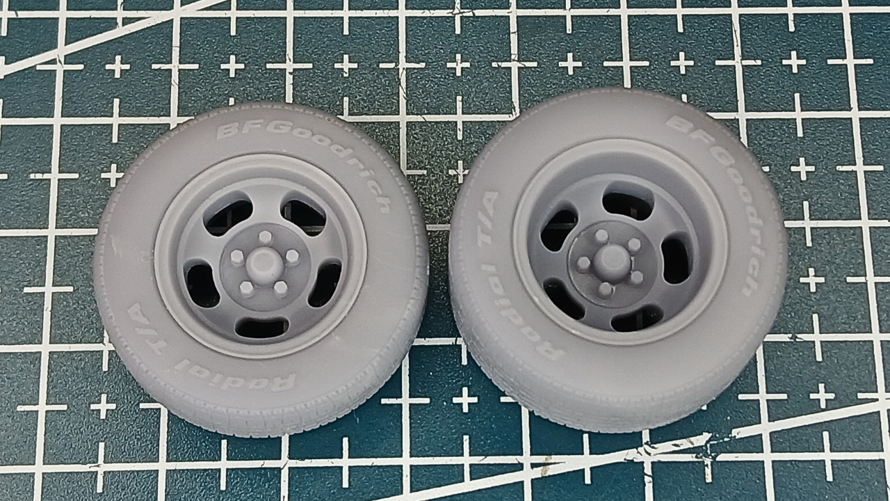 15" Slotted wheels with BF Goodrich tires 8" fronts 13" rears