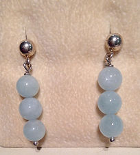 OR411- orecchini a pendente in argento 925% con acquemarine. Prezzo euro 45