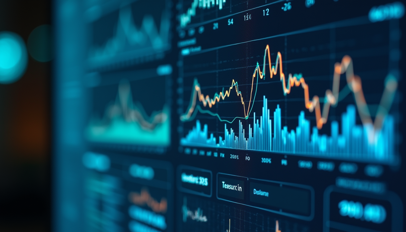 Close-up view of a computer screen displaying AI data analytics