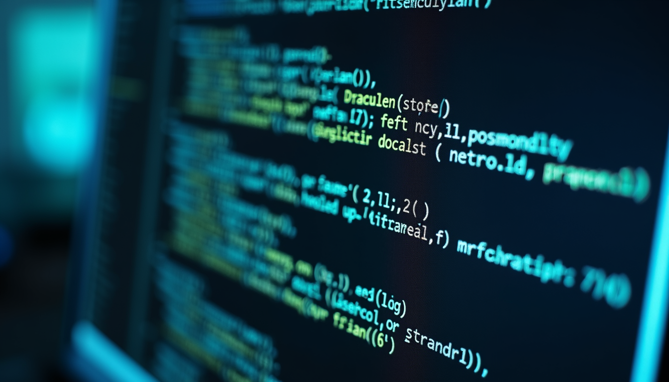 Close-up view of an AI code on a computer screen