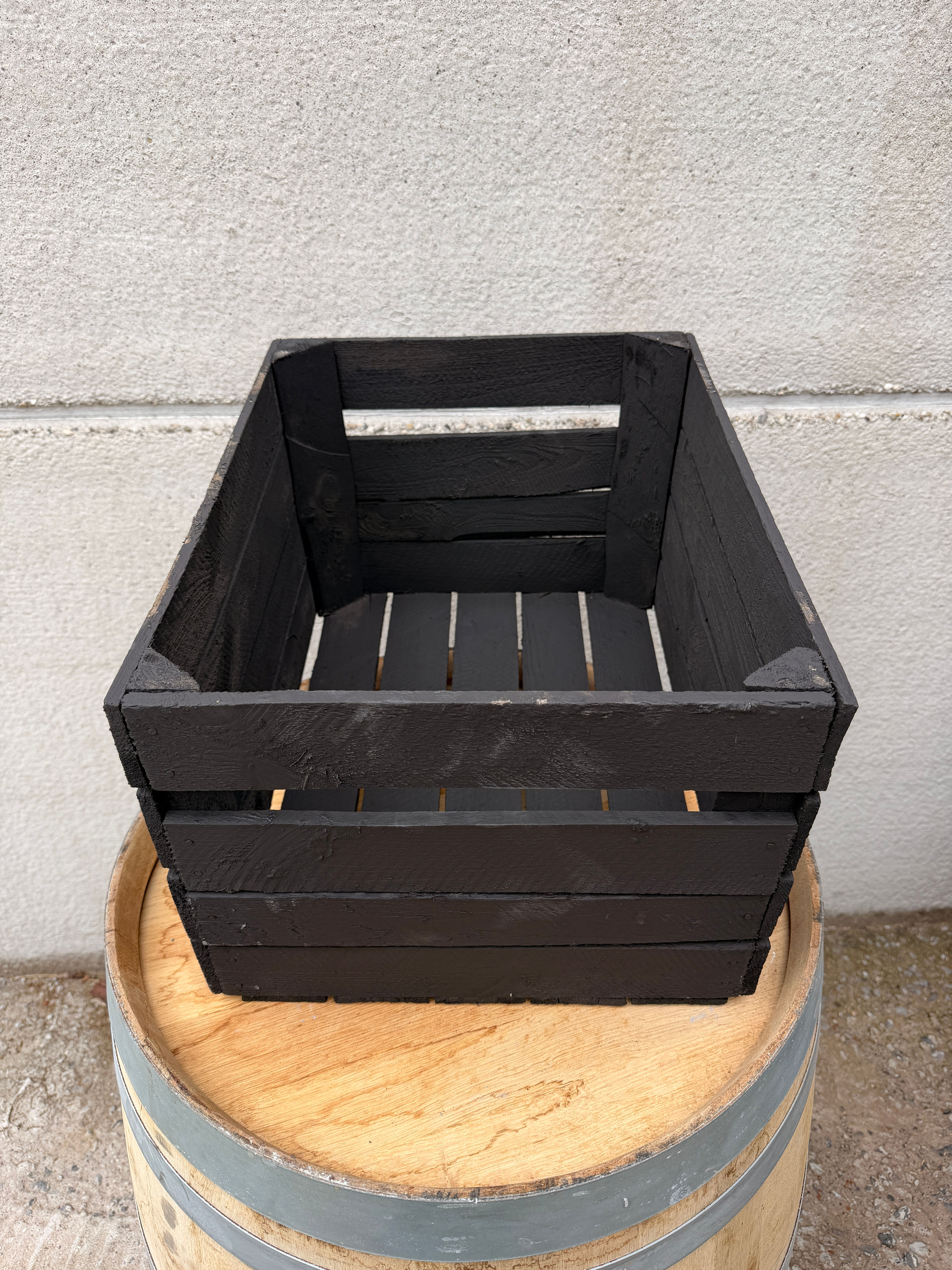 Zwarte Fruitkisten - Decoratie Huis Tuin