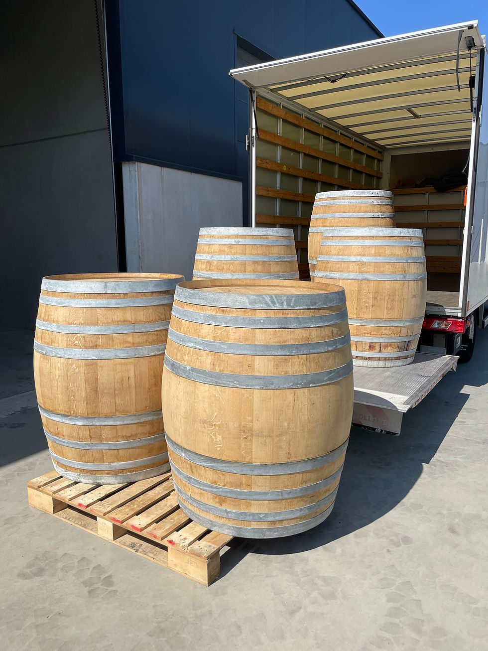 Levering en afhaalmogelijkheden Fruitkisten en Wijnvaten