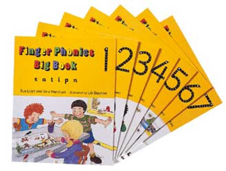 「Jolly Phonics Finger Phonics 1-7番」 Finger Phonics Books 1-7, Jolly Phonics (Set of 7) : Wernham, Sara