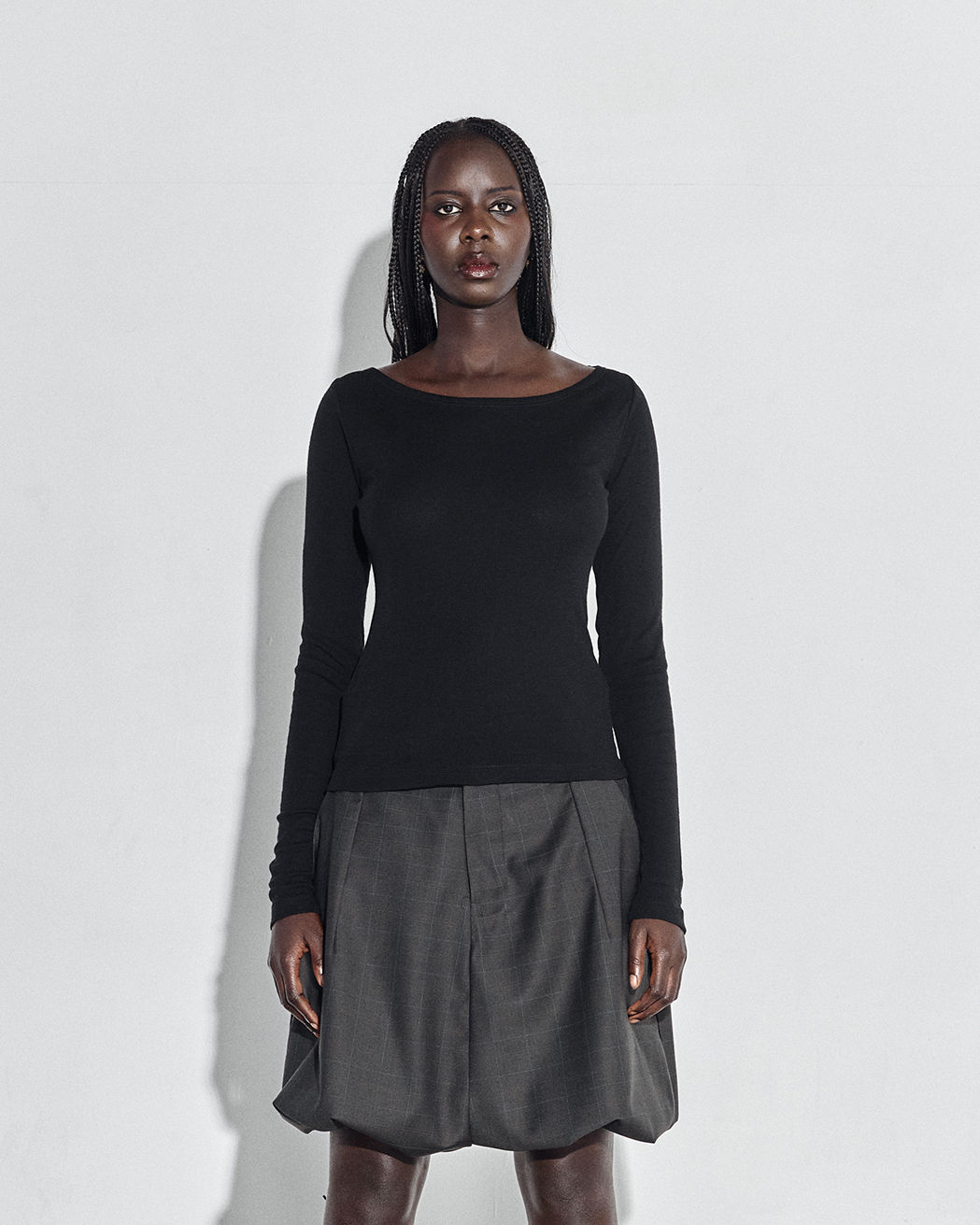 Fatale Long Sleeve Top - Black