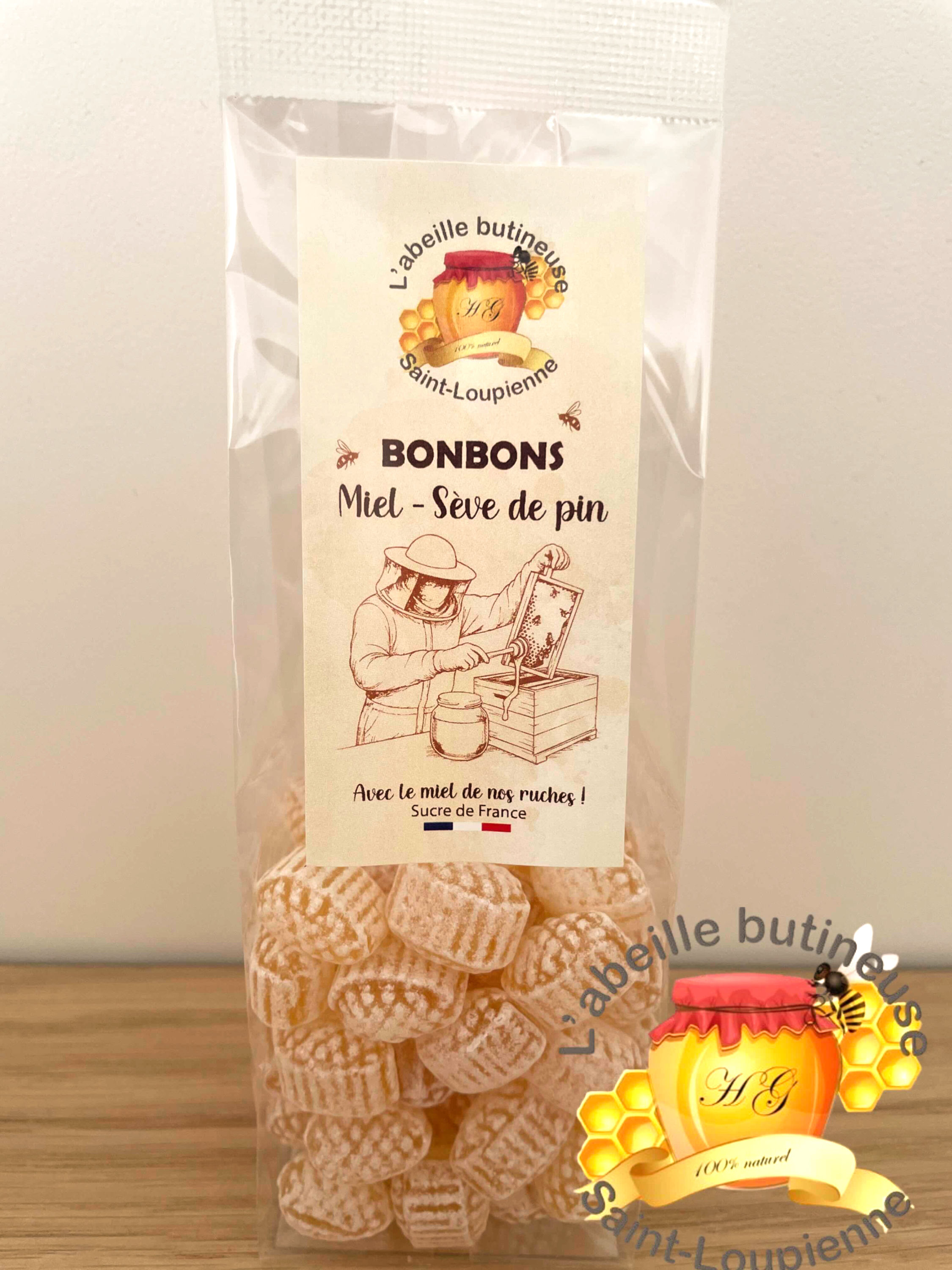 🌲 Bonbons au miel et à la sève de pin – 150 g