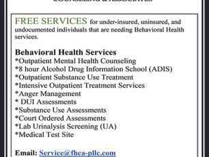 F Counseling & Associates Free Services!!!
