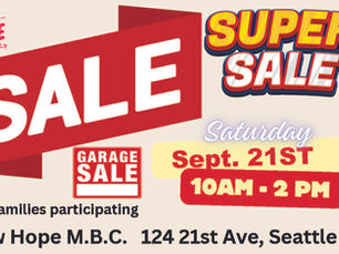 YARD SALE DATE CORRECTION SEPT. 21ST