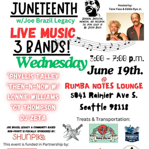 JUNETEENTH W/JOE BRAZIL LEGACY JUNE 19TH