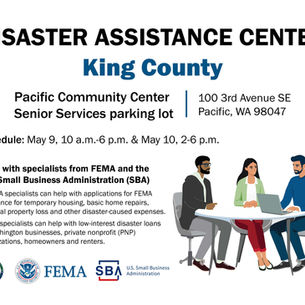 POP UP Disaster Assistance Event this weekend on May 9th and 10th