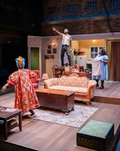 Deja Culver, Arlando Smith, and Shermona Mitchell in A Raisin in the Sun at Taproot Theatre. Photo by Robert Wade.
