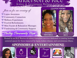 Community Event Spotlight: Soft Launch of Anderson & Rice Kidney Autoimmune Wellness Foundation — An Evening of Hope, Survival, and Awareness