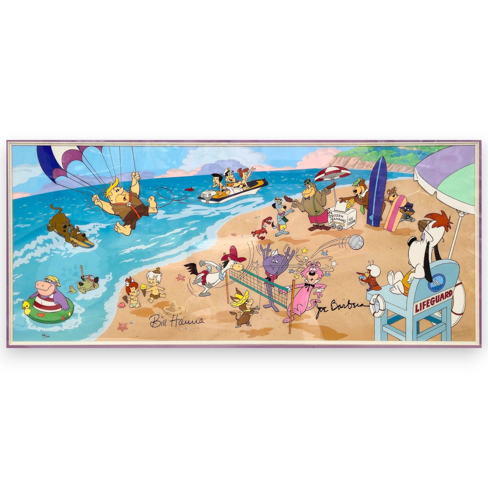 ENDLESS SUMMER Hanna Barbera Scooby Doo Yogi Flintstone Cel Limited Edition Art