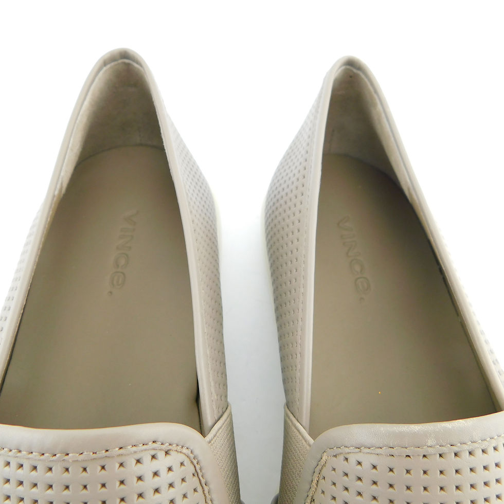 Thumbnail: VINCE Size 8.5 BLAIR 5 Neutral Taupe Perforated Sneakers Shoes 38.5 Eur