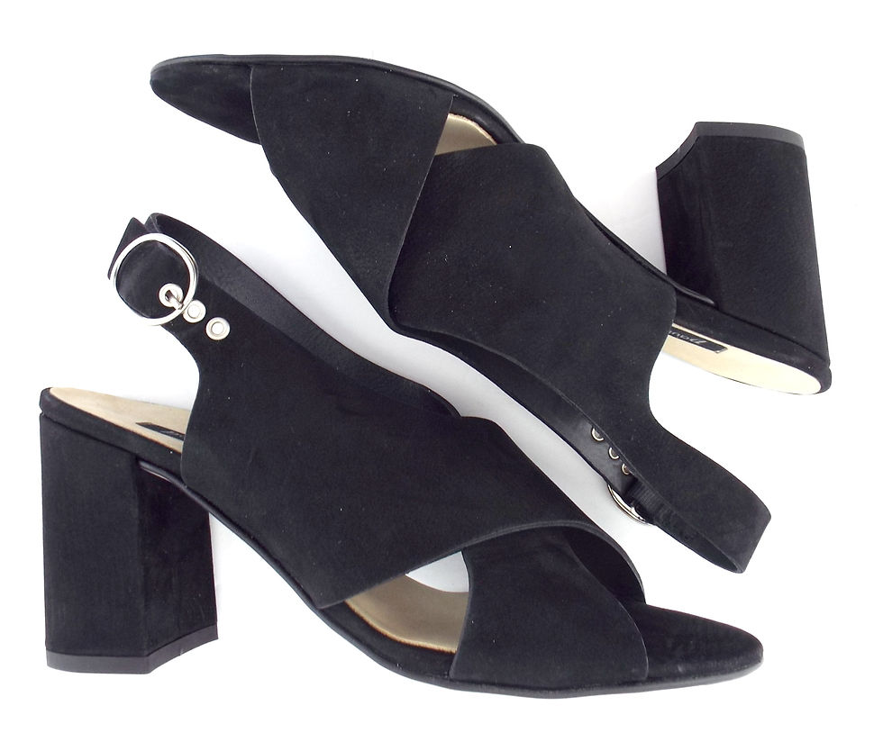 Thumbnail: PAUL GREEN Black Cross Strap Sandals 5UK/7.5US