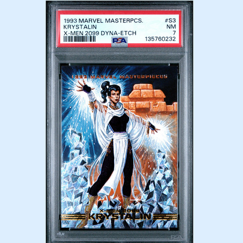 1993 Marvel Masterpieces KRYSTALIN #S3 Dyna-Etch Insert Card PSA 7