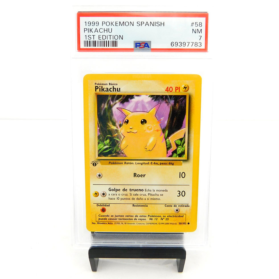 Thumbnail: Pokemon 1st Edition Spanish Base Set Pikachu #58 PSA