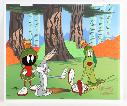 The Hasty Hare Marvin Martian Bugs Bunny Limited Edition Cel