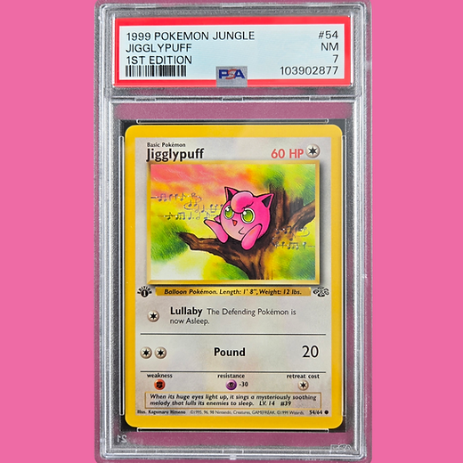 1999 Jigglypuff #54 PSA 7 1st Edition Pokemon Game Card