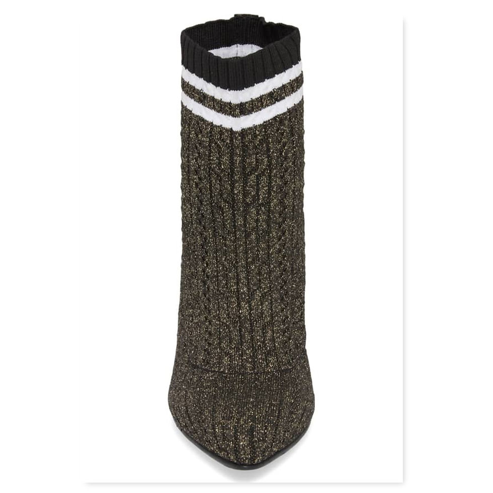 Thumbnail: STUART WEITZMAN Metallic Knit Sock Booties 8.5